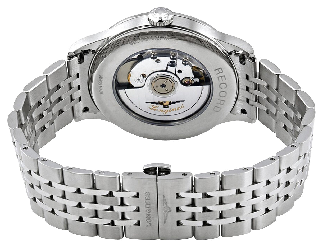 Longines Record Automatic Stainless Steel Blue Dial Date Mens Watch L2.821.4.96.6 wholesalehk.shop