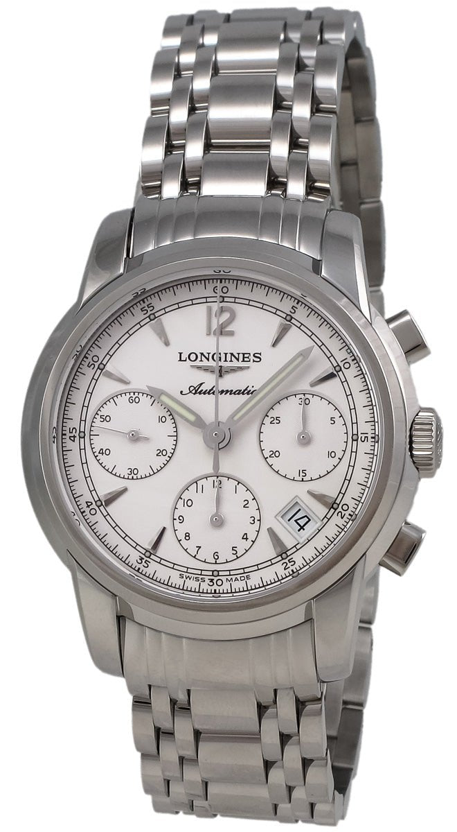 Longines Saint-Imier Automatic Chronograph Steel Mens Watch Silver Dial Calendar L2.752.4.72.6 wholesalehk.shop