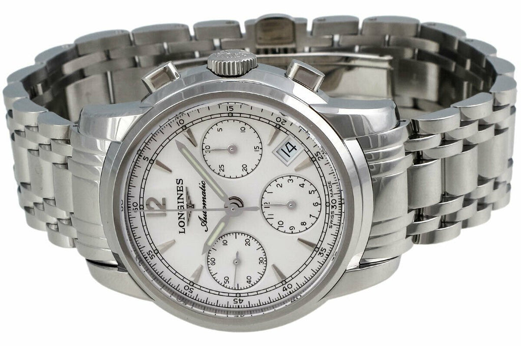 Longines Saint-Imier Automatic Chronograph Steel Mens Watch Silver Dial Calendar L2.752.4.72.6 wholesalehk.shop