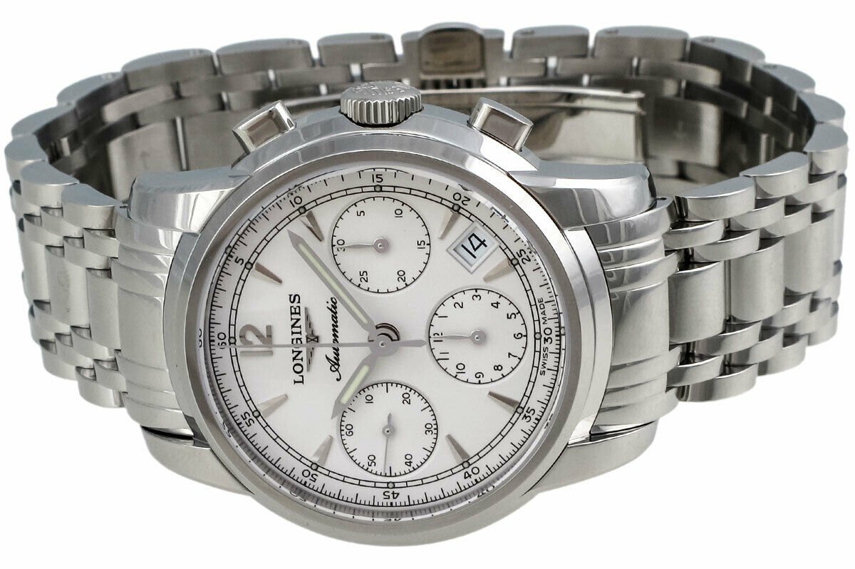 Longines Saint-Imier Automatic Chronograph Steel Mens Watch Silver Dial Calendar L2.752.4.72.6 wholesalehk.shop