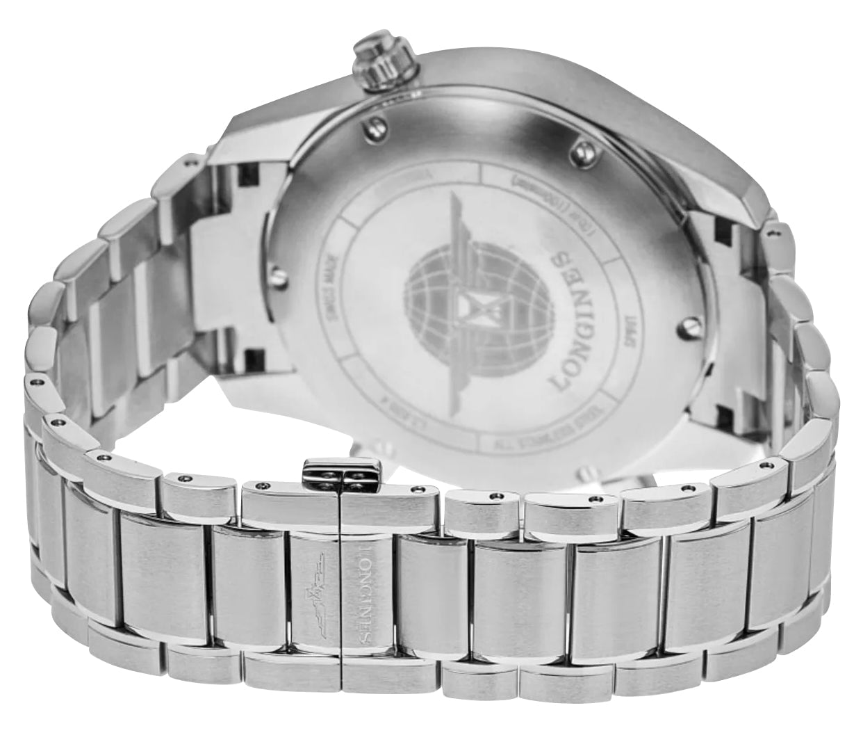 Longines Spirit Automatic COSC Chronograph Stainless Steel Silver Dial Date Mens Watch L3.820.4.73.6 wholesalehk.shop