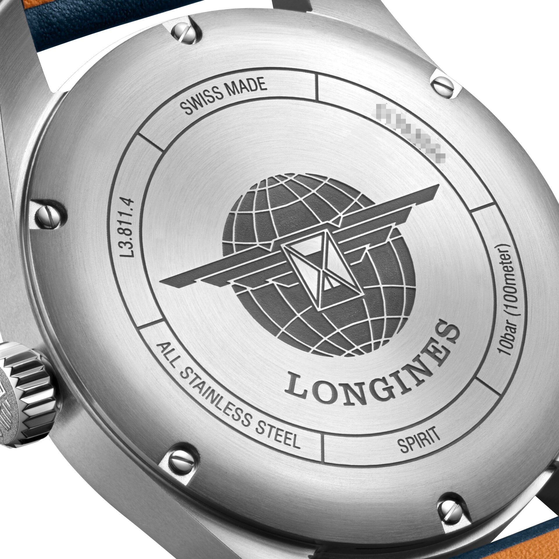 Longines Spirit Automatic COSC Stainless Steel Blue Dial Blue Leather Strap Date Mens Watch L3.811.4.93.0 wholesalehk.shop