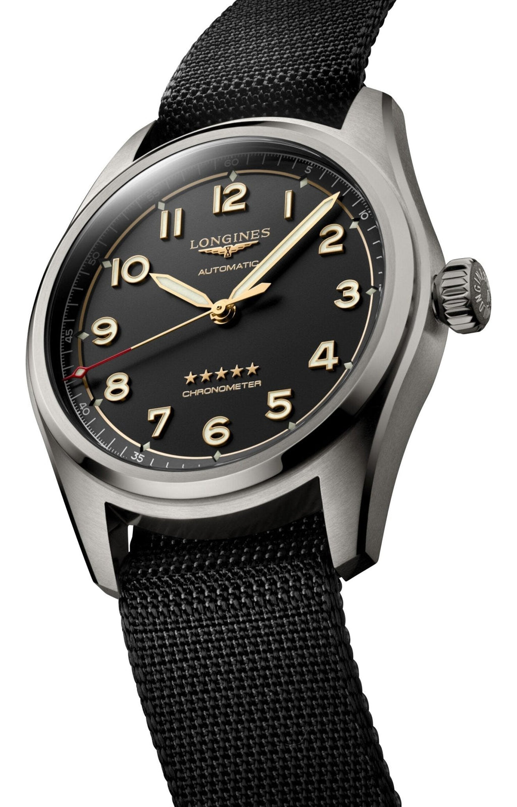Longines Spirit Automatic COSC Titanium Dark Gray Dial Black Nylon Strap Mens Watch L3.811.1.53.2 wholesalehk.shop