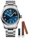 Longines Spirit Prestige Edition Automatic COSC Stainless Steel Blue Dial Interchangeable Blue/Brown Leather Strap Date Mens Watch L3.811.4.93.9 wholesalehk.shop