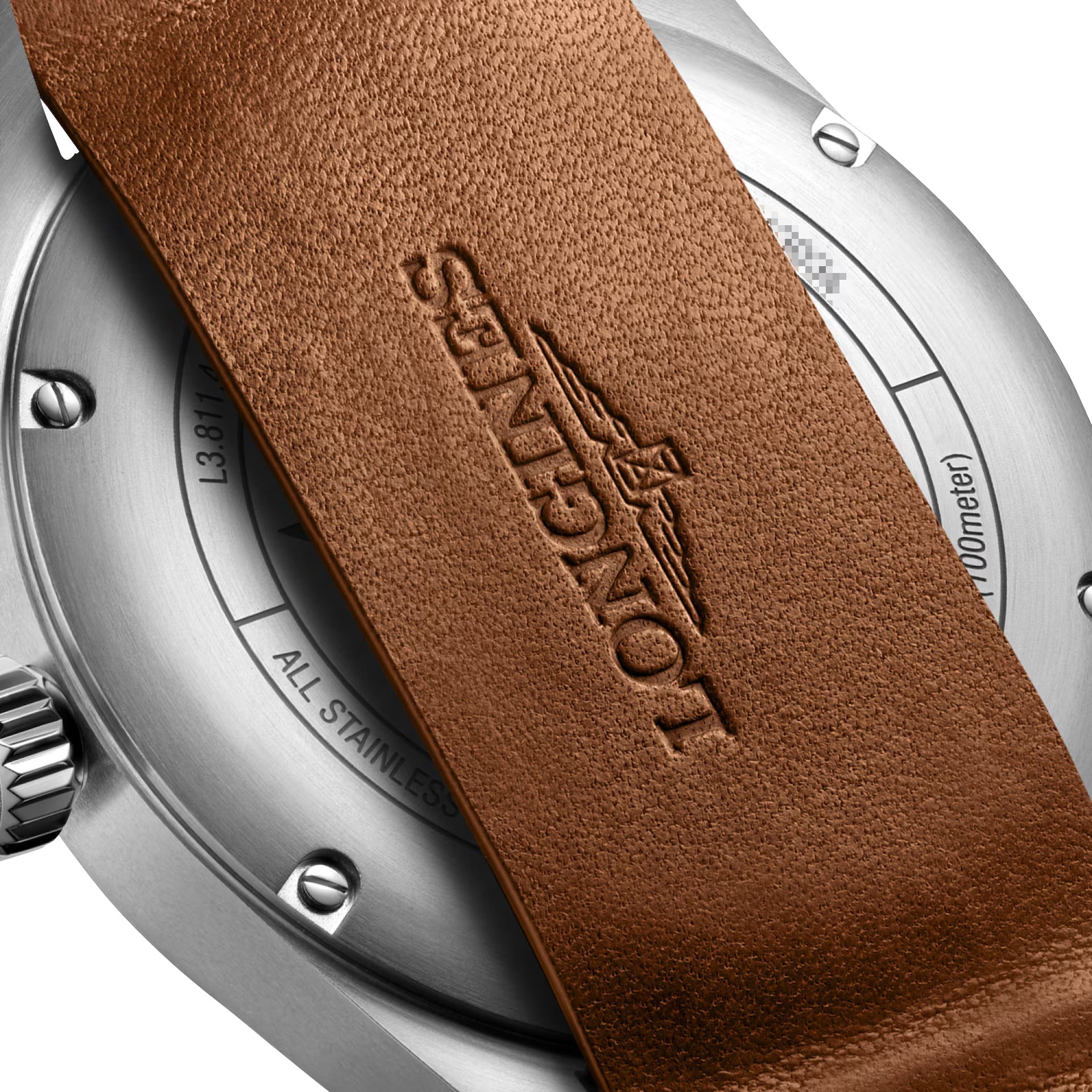 Longines Spirit Prestige Edition Automatic COSC Stainless Steel Blue Dial Interchangeable Blue/Brown Leather Strap Date Mens Watch L3.811.4.93.9 wholesalehk.shop