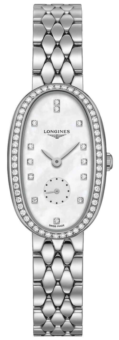 Longines Symphonette Medium Stainless Steel & Diamond Mother-of-Pearl Dial Women's Watch L2.306.0.87.6 wholesalehk.shop