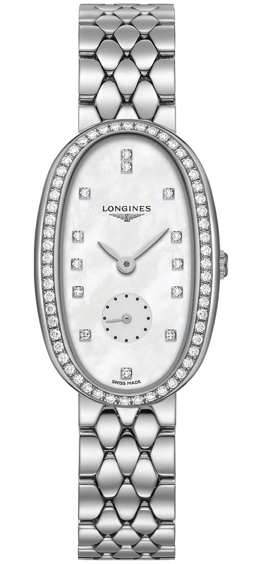 Longines Symphonette Stainless Steel Mother-of-Pearl Dial Diamonds Quartz Womens Watch L2.307.0.87.6 wholesalehk.shop