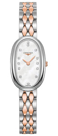 Longines Symphonette Stainless Steel & Rose Gold Diamond & Mother-of-Pearl Dial Womens Watch L2.305.5.87.7 wholesalehk.shop