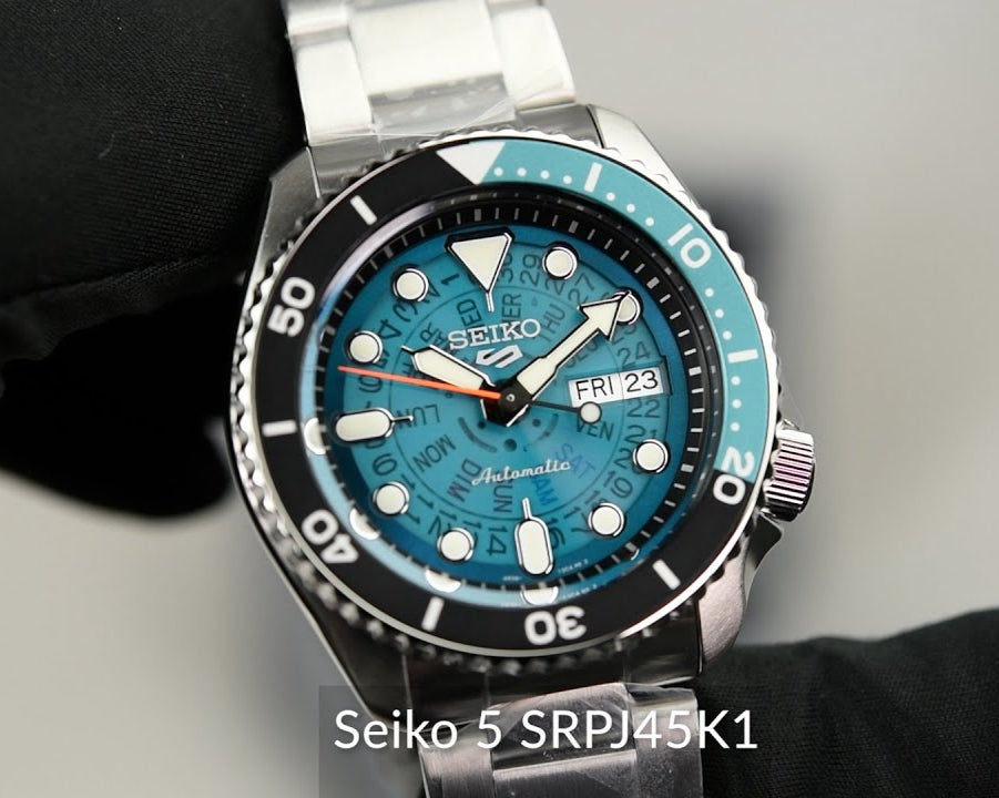 Seiko 5 Sports SKX Skeleton Green Dial Silver Steel Strap Watch For Men - SRPJ45K1 wholesalehk.shop