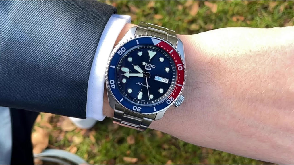 Seiko 5 Sports Automatic Blue Dial Silver Steel Strap Watch For Men - SRPD53K1 wholesalehk.shop