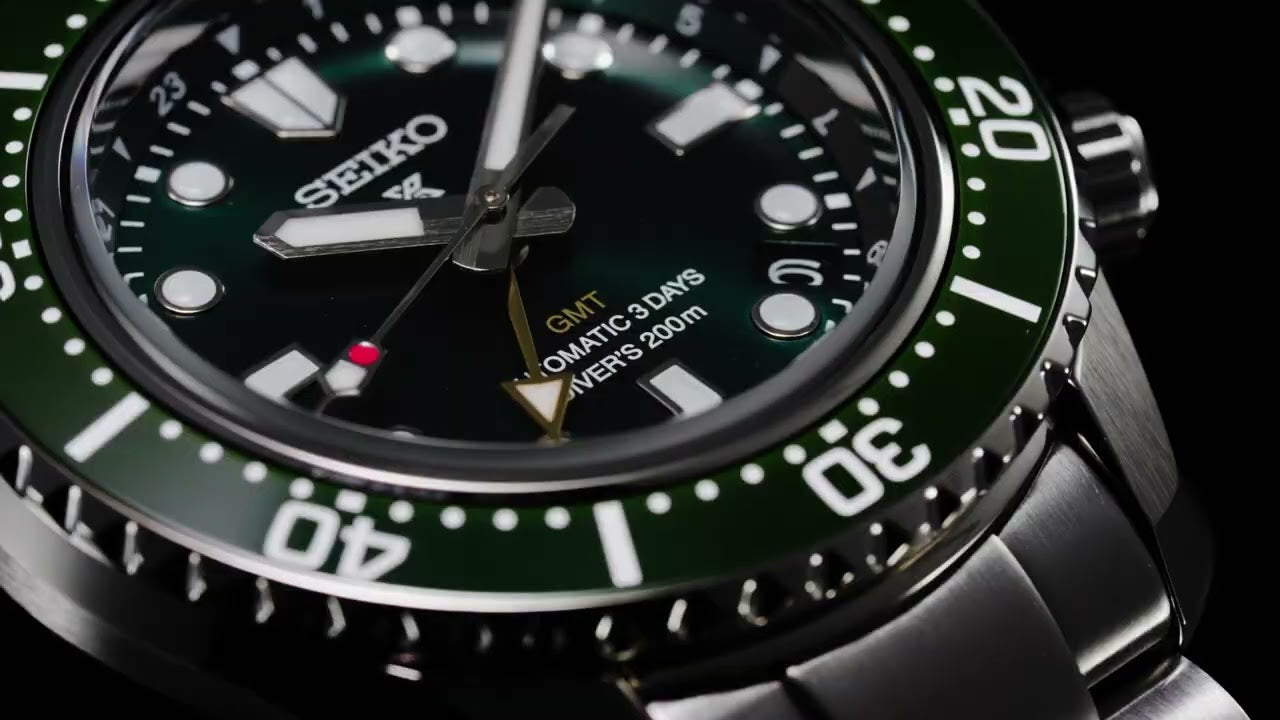 Seiko Prospex GMT Divers Automatic Marine Green Dial Silver Steel Strap Watch For Men - SPB381J1 wholesalehk.shop