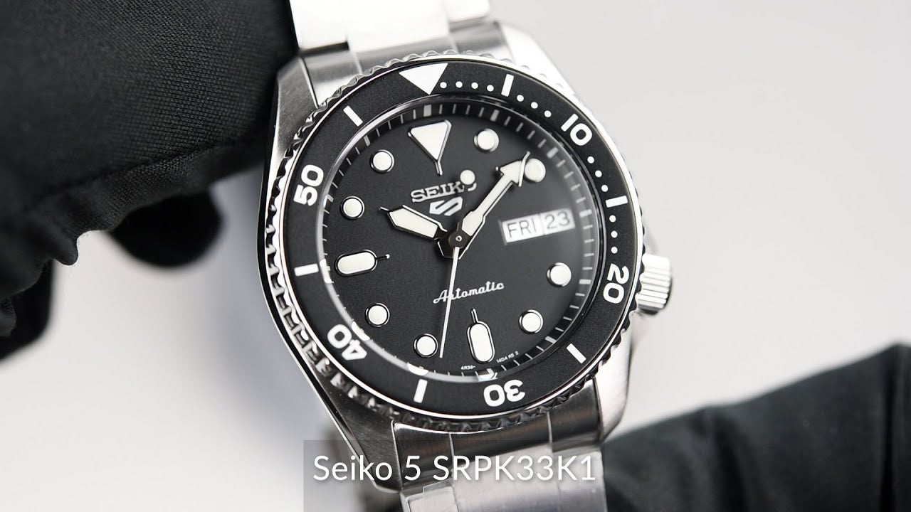 Seiko 5 Sports SKX Automatic Black Dial Silver Steel Strap Watch For Men - SRPK29K1 wholesalehk.shop