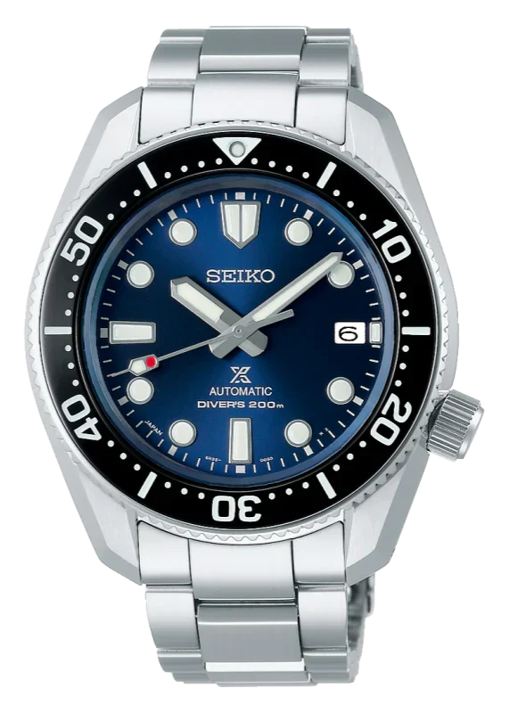 Seiko Prospex Marinemaster Automatic Scuba Divers Blue Dial Silver Steel Strap Watch for Men - SPB187J1 wholesalehk.shop