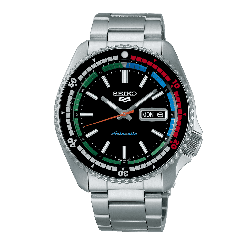 Seiko 5 Sports SKX Series Regatta Timer Retro Blue Dial Silver Steel Strap Watch For Men - SRPK13K1 wholesalehk.shop