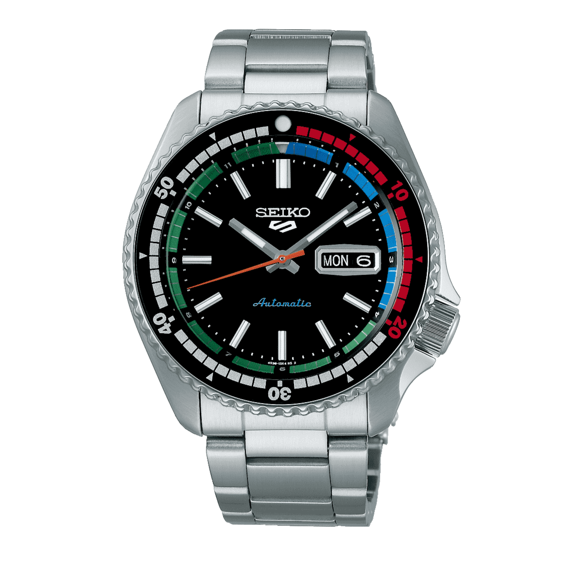 Seiko 5 Sports SKX Series Regatta Timer Retro Blue Dial Silver Steel Strap Watch For Men - SRPK13K1 wholesalehk.shop