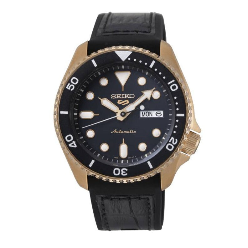 Seiko 5 Sport SKX Automatic Black Dial Black Silicone Strap Watch For Men - SRPD76K1 wholesalehk.shop