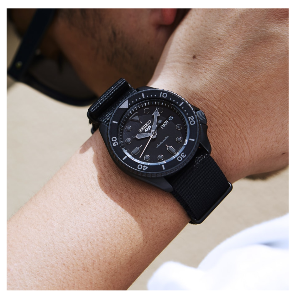 Seiko 5 Sports Automatic Black Dial Black NATO Strap Watch For Men - SRPD79K1 wholesalehk.shop