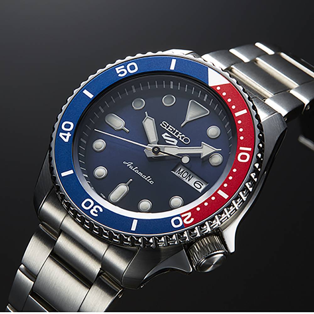 Seiko 5 Sports Automatic Blue Dial Silver Steel Strap Watch For Men - SRPD53K1 wholesalehk.shop