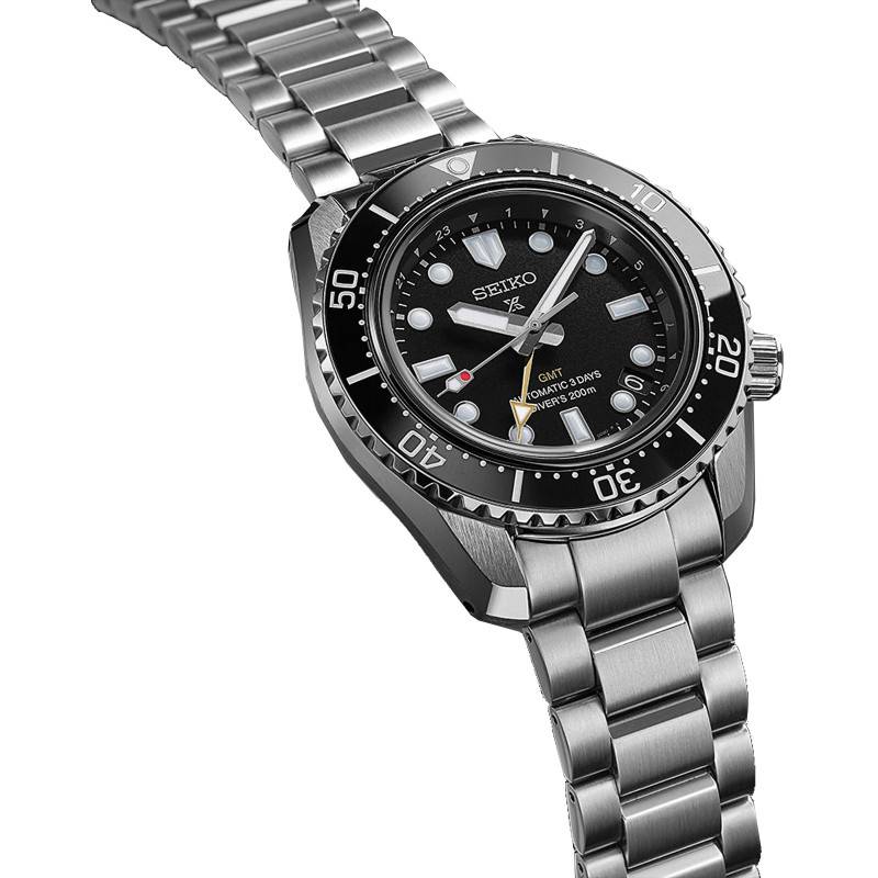Seiko Prosprex Dark Depths GMT Automatic Black Dial Silver Steel Strap Watch For Men - SPB383J1 wholesalehk.shop