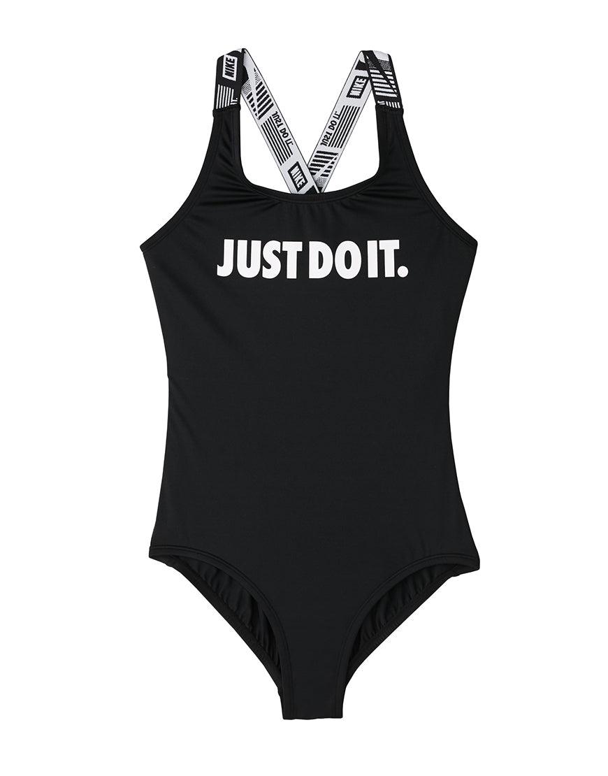 2026 New Arrival Girls' Crossback 1Piece Swimsuit :Black wholesalehk.shop