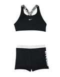 2026 New Arrival Girls' Crossback 2Piece Swimsuit :Black wholesalehk.shop