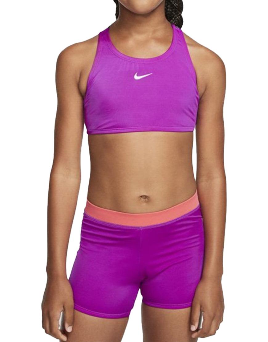 2026 New Arrival Girls' Crossback 2Piece Swimsuit :Vivid Purple wholesalehk.shop