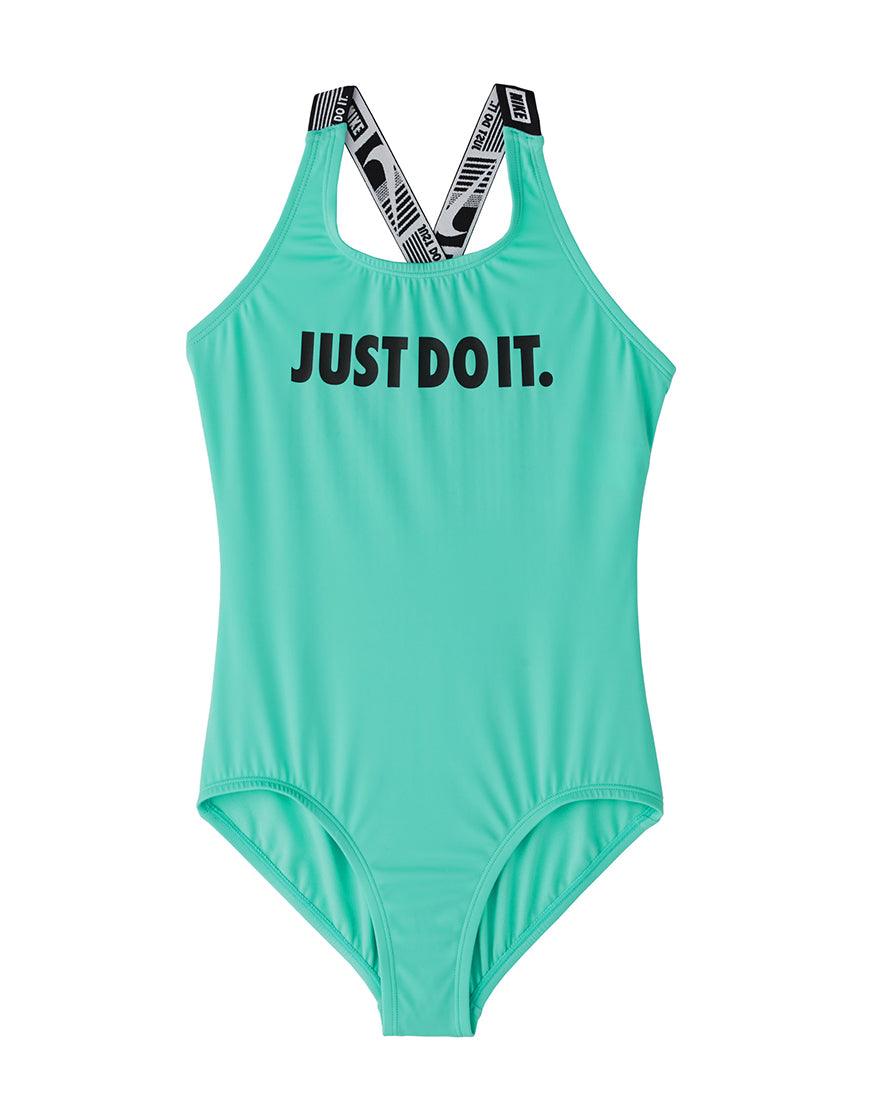 2026 New Arrival Girls' JDI Crossback 1Piece Swimsuit :Aurora Green wholesalehk.shop
