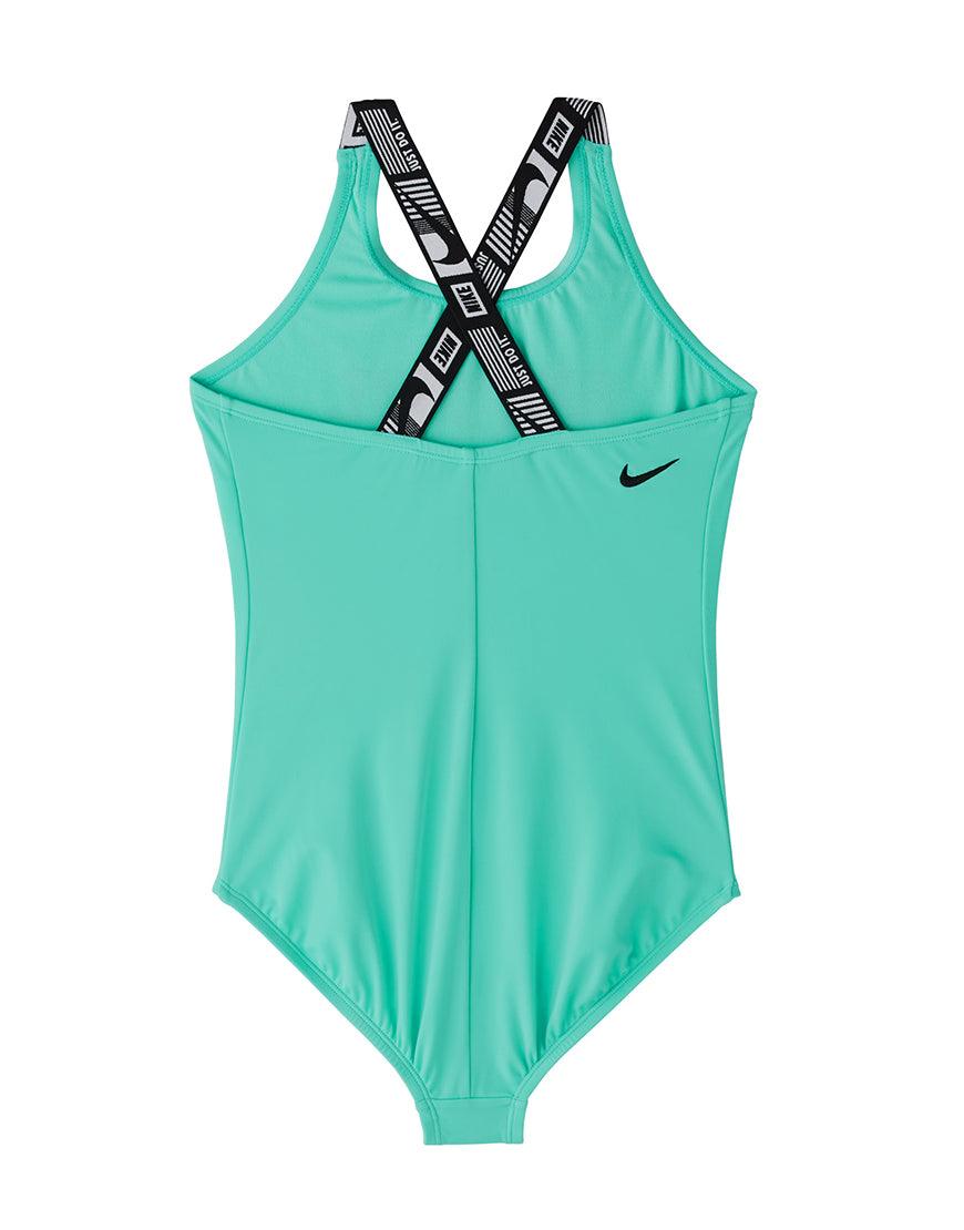 2026 New Arrival Girls' JDI Crossback 1Piece Swimsuit :Aurora Green wholesalehk.shop