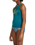 2026 New Arrival Girls' Spiderback Tankini :Bright Spruce wholesalehk.shop