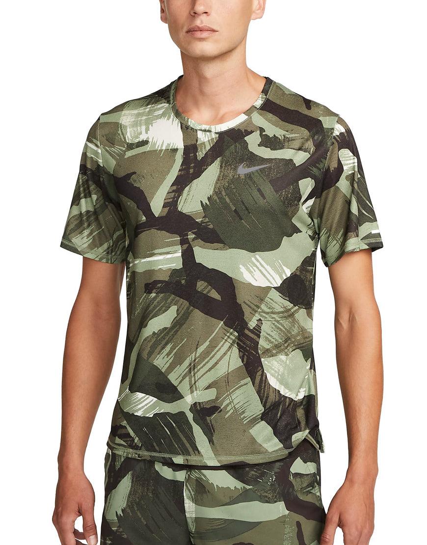 2026 New Arrival Men's DriFit Miler Camo Running Tee :Oil Green wholesalehk.shop