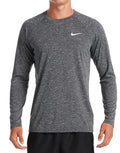 2026 New Arrival Men's Heathered Hydroguard Swim Shirt :Black wholesalehk.shop