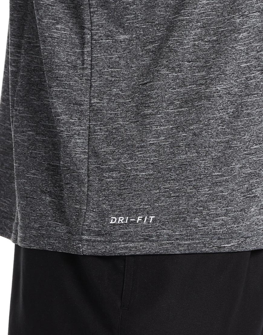 2026 New Arrival Men's Heathered Hydroguard Swim Shirt :Black wholesalehk.shop