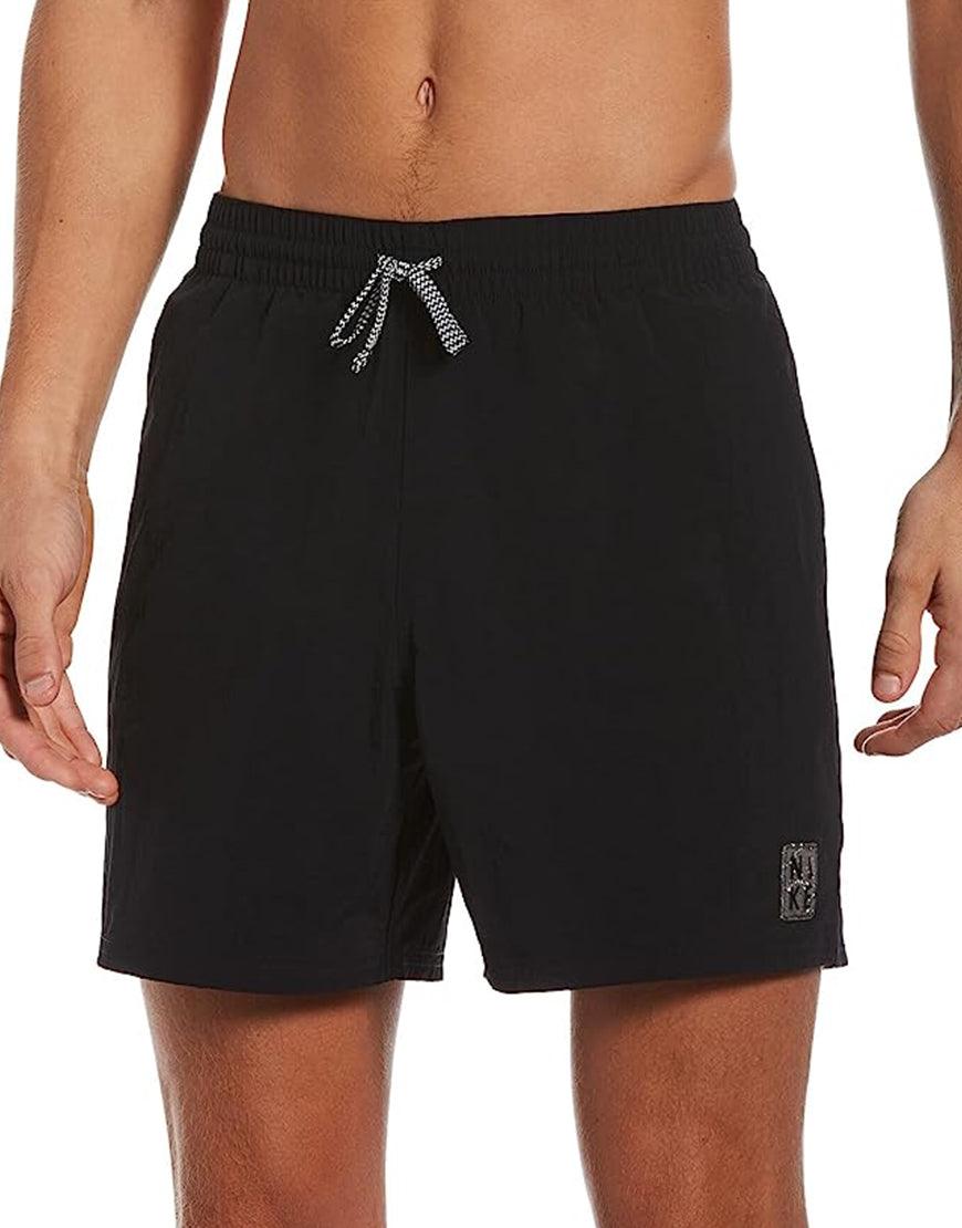 2026 New Arrival Men's Solid Icon 5in Swim Trunks :Black wholesalehk.shop
