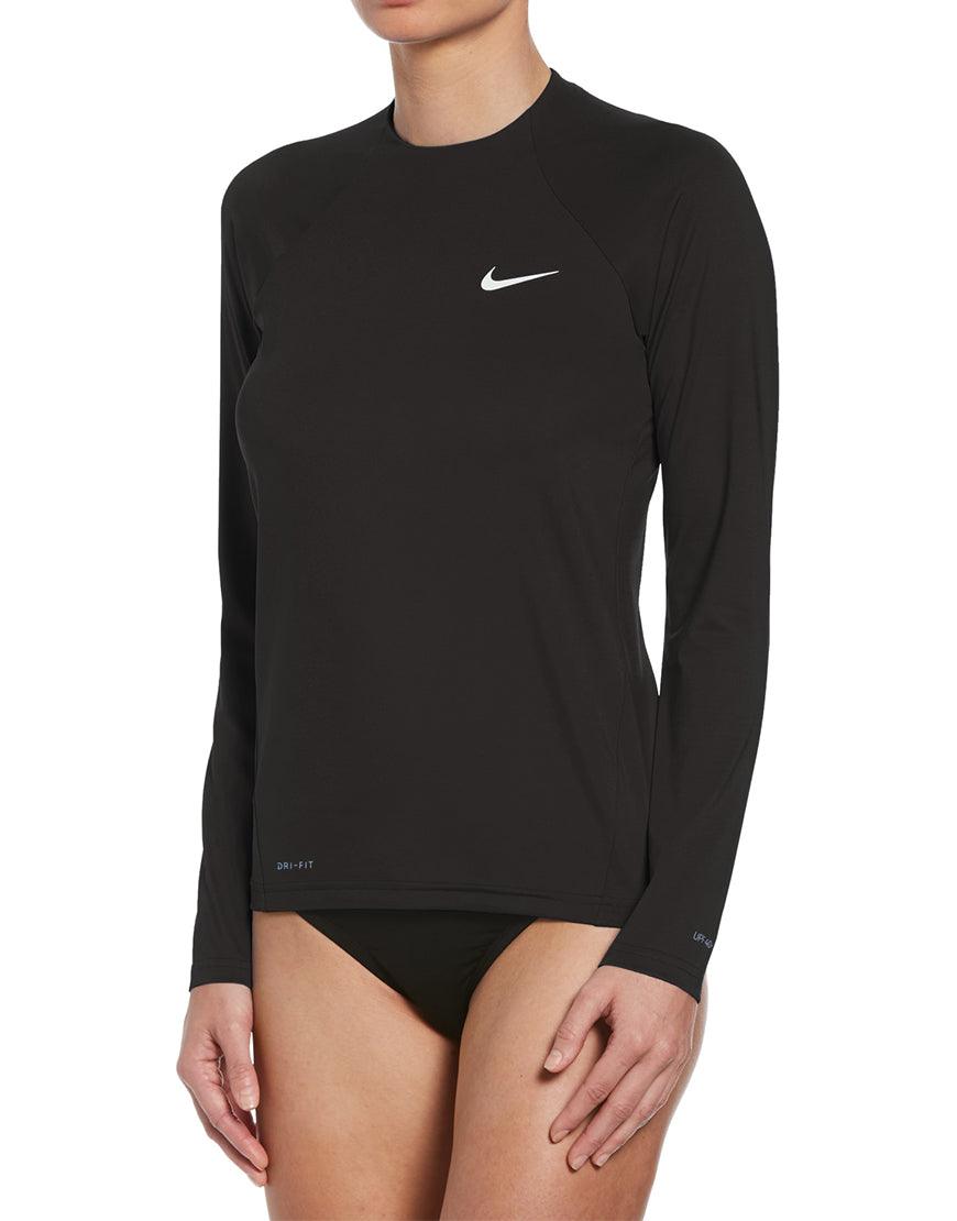 2026 New Arrival Women's Essential Hydroguard Swim Shirt :Black wholesalehk.shop