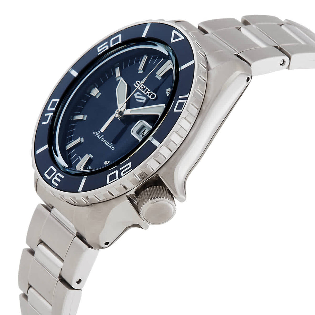 Seiko 5 Sports Automatic Blue Dial Silver Steel Strap Watch for Men - SRPK97K1 wholesalehk.shop