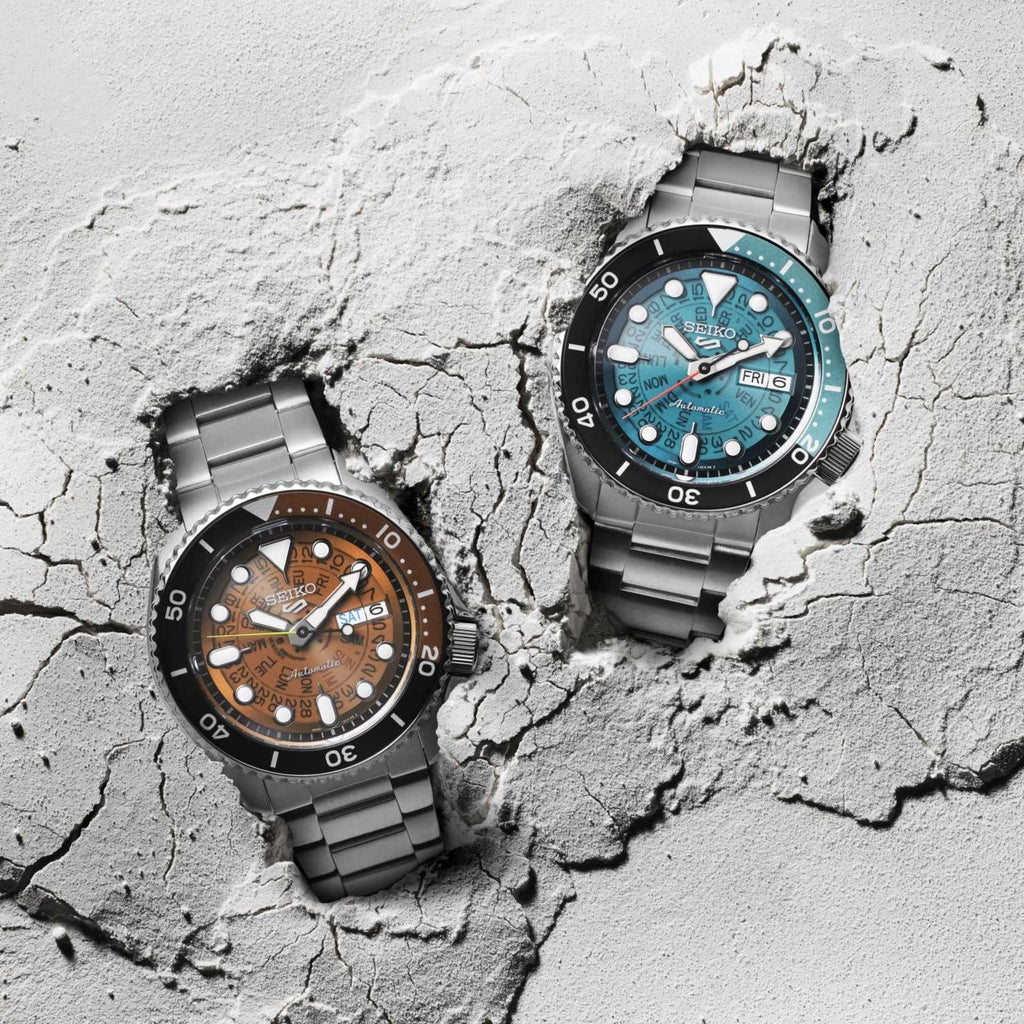 Seiko 5 Sports SKX Skeleton Green Dial Silver Steel Strap Watch For Men - SRPJ45K1 wholesalehk.shop