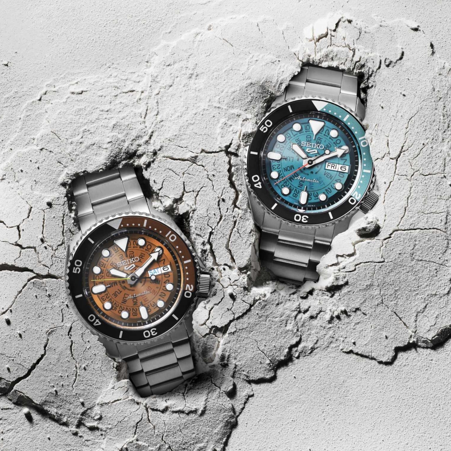 Seiko 5 Sports SKX Skeleton Green Dial Silver Steel Strap Watch For Men - SRPJ45K1 wholesalehk.shop