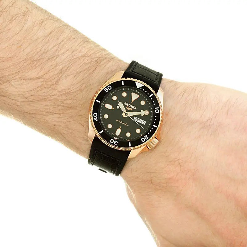 Seiko 5 Sport SKX Automatic Black Dial Black Silicone Strap Watch For Men - SRPD76K1 wholesalehk.shop