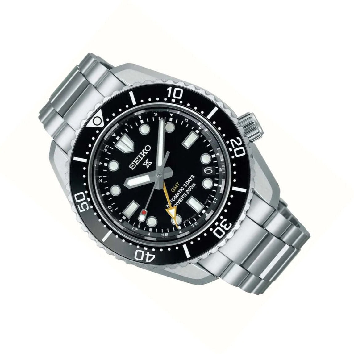 Seiko Prosprex Dark Depths GMT Automatic Black Dial Silver Steel Strap Watch For Men - SPB383J1 wholesalehk.shop