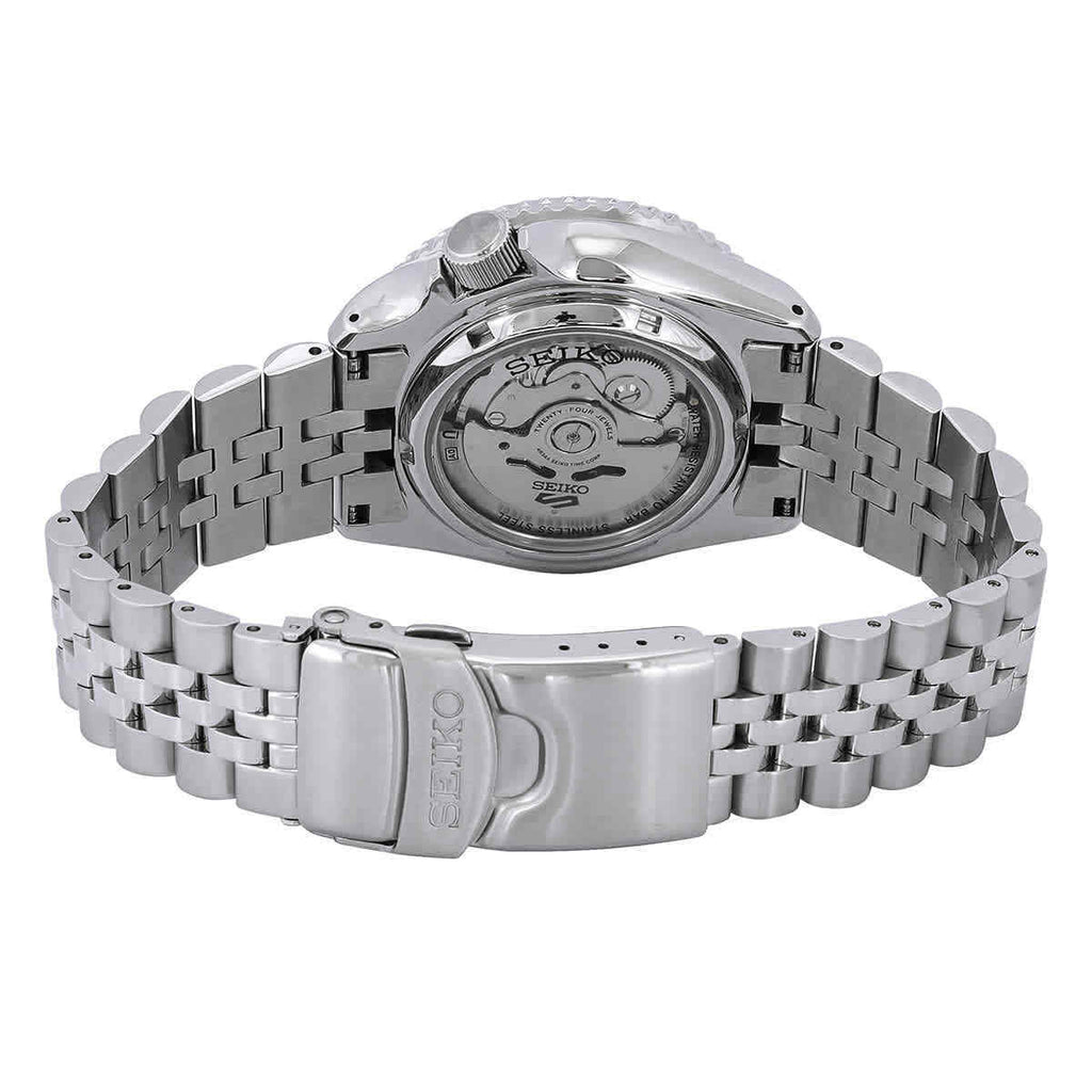 Seiko 5 Sports GMT Automatic Orange Dial Silver Steel Strap Watch For Men - SSK005K1 wholesalehk.shop