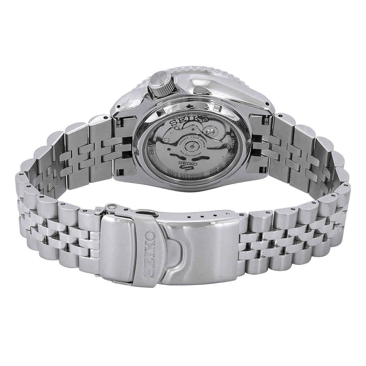 Seiko 5 Sports GMT Automatic Orange Dial Silver Steel Strap Watch For Men - SSK005K1 wholesalehk.shop