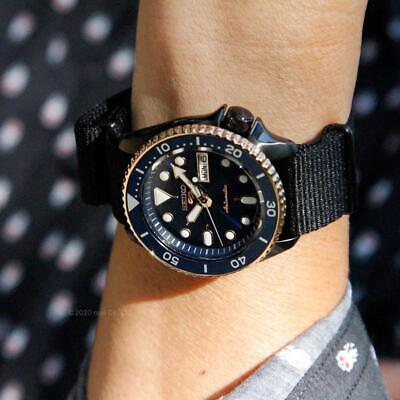 Seiko 5 Sports Automatic Blue Dial Black NATO Strap Watch for Men - SBSA098 wholesalehk.shop