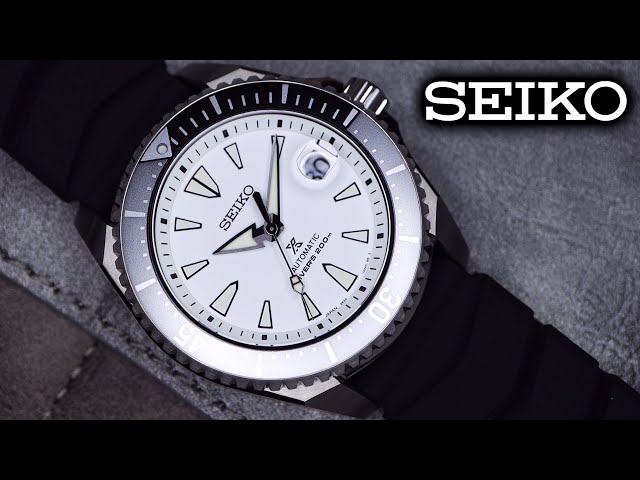Seiko Shogun Prospex Titanium Divers Automatic White Dial Black Rubber Strap Watch For Men - SPB191J1 wholesalehk.shop