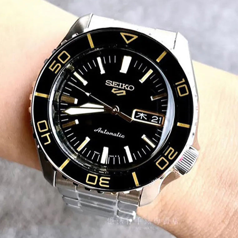 Seiko 5 Sport Automatic SKX Series Black Dial Silver Steel Strap Watch for Men - SRPK99K1 wholesalehk.shop