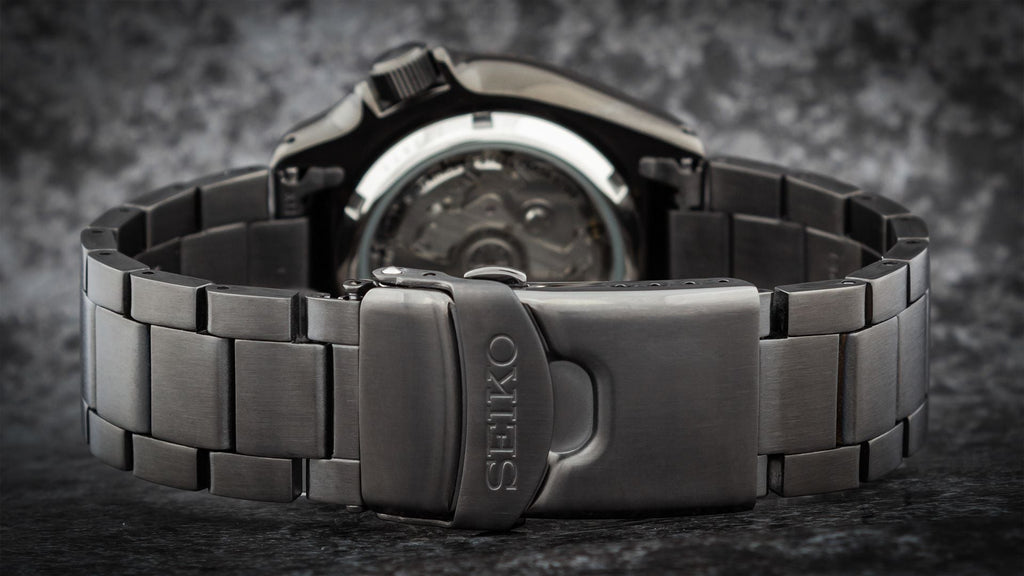Seiko 5 Sports Automatic Black Dial Black Steel Strap Watch For Men - SRPD65K1 wholesalehk.shop