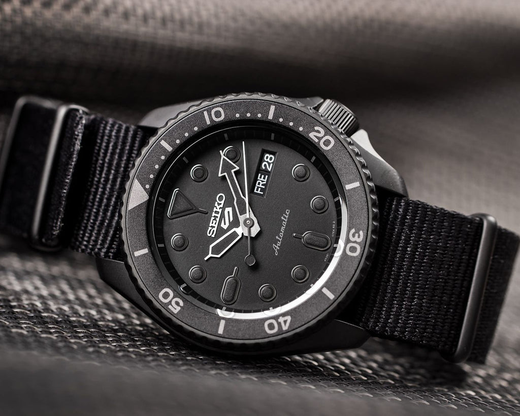 Seiko 5 Sports Automatic Black Dial Black NATO Strap Watch For Men - SRPD79K1 wholesalehk.shop