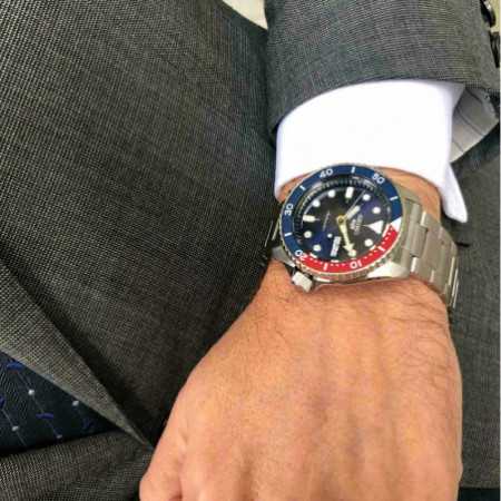Seiko 5 Sports Automatic Blue Dial Silver Steel Strap Watch For Men - SRPD53K1 wholesalehk.shop