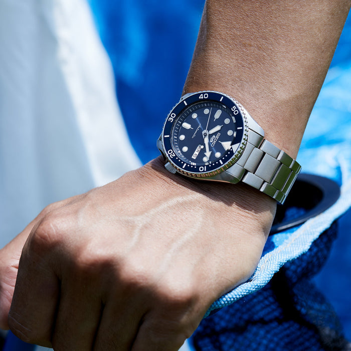 Seiko 5 Sports Automatic Analog Blue Dial Silver Steel Strap Watch For Men - SRPD51K1 wholesalehk.shop