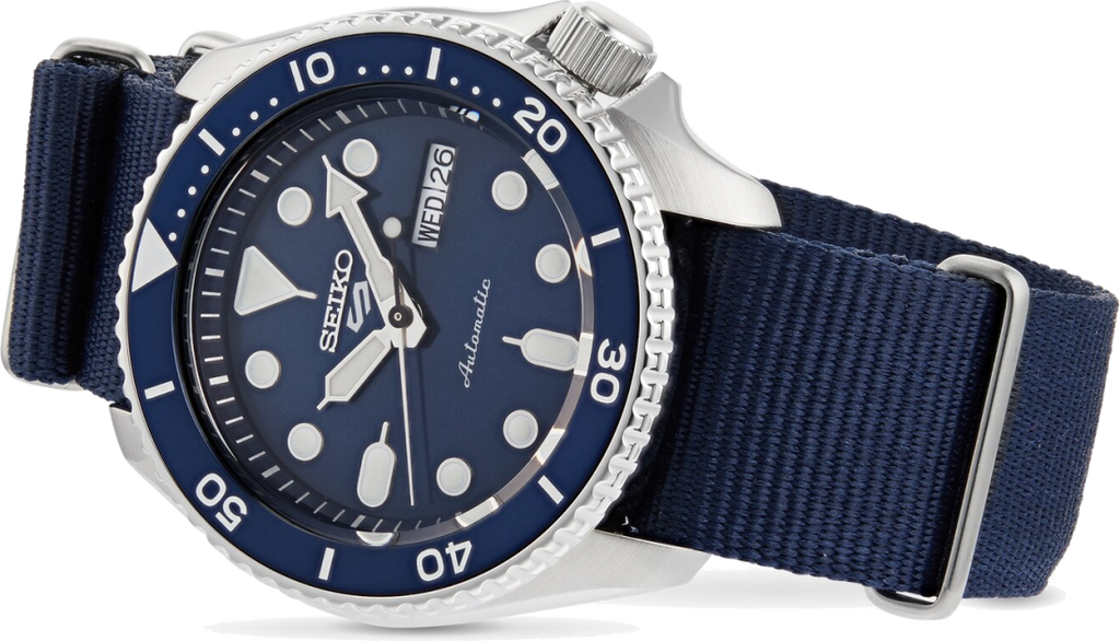 Seiko 5 Sports Automatic SKX Blue Dial Blue NATO Strap Watch For Men - SRPD51K2 wholesalehk.shop