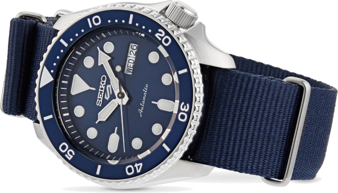 Seiko 5 Sports Automatic SKX Blue Dial Blue NATO Strap Watch For Men - SRPD51K2 wholesalehk.shop